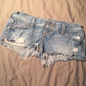 Denim short shorts